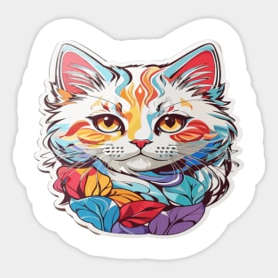 Cute Peeking cat Sticker